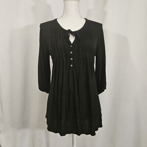 Old Navy black 3/4 sleeve blouse women's size medium